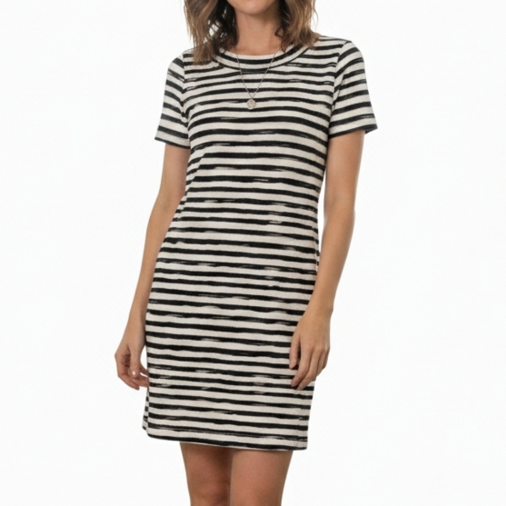 Lafayette 148 Stripe Dress Size S Coastal Preppy Cotton Nautical Fisherman